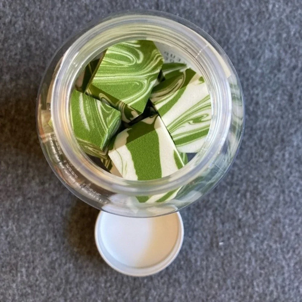 Miss Gorgeous London Matcha Green Marble Makeup Sponge‎ Set MG104740 NEW